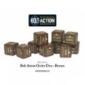 Bolt Action Orders Dice Pack - Brown