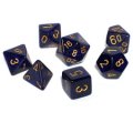 Chessex Speckled Polyhedral 7 Dice Set - Colbolt with Golden Numbers